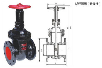 明杆闸阀结构图