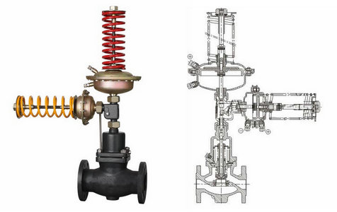 自力式压力、压差组合阀结构图